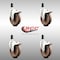 Service Caster 5 Inch 316SS High Temp Glass Filled Nylon 1-1/4 Inch Stem Caster Set Lock Brake SCC-SS316TTLEX20S514-GFNSHT-114-4 - alternate 2